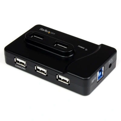 Afbeelding van StarTech.com 6 poort USB 3.0/2.0 Combo Hub met Oplaadpoort
