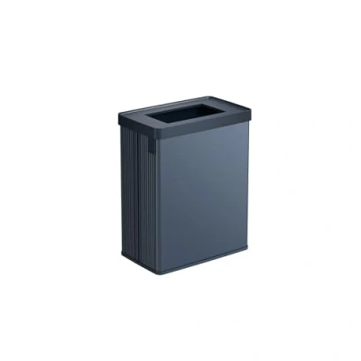 Afbeelding van CURVER Verto Prullenbak, 54 liter, dubbele compartimenten, recyclingdeksel, eenvoudig sorteren, strak ontwerp, parelblauw