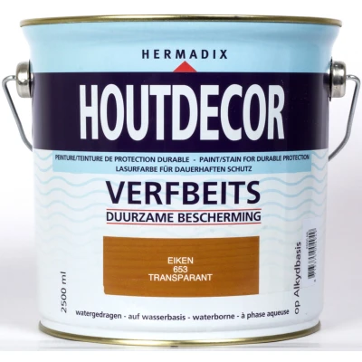 Afbeelding van Hermadix Houtdecor Transparant 653 Eiken 2,5 liter Tuinbeits