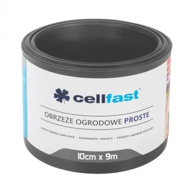 Afbeelding van Cellfast Gazonrand Tuinranden 10 cm x 9 m Tuin palissade Grafietkleur