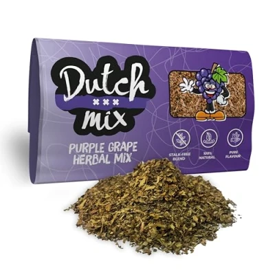 Afbeelding van Dutch Mix Paarse druif 30g hoogwaardige kruidenmix Natuurlijk en vrij van stengels Amsterdamse kruidenthee zoals gebruikt in koffiehuizen