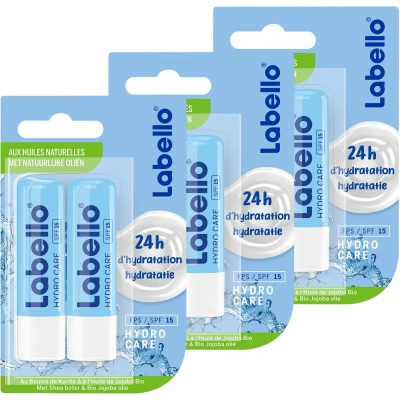 Afbeelding van 6x Labello Lippenbalsem Blister Hydro Care