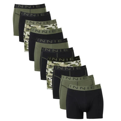 Afbeelding van 10 x Vinnie G Boxershort Voordeelpakket Black / Forest Green maat XXL
