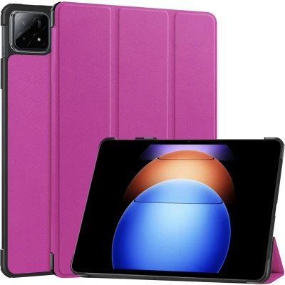 Afbeelding van Case2go Tablet hoes geschikt voor Xiaomi Pad 6S Pro Tri fold Case Auto/Wake functie Paars