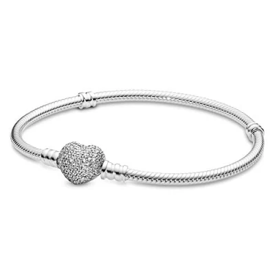Afbeelding van Pulsera Pandora 590727CZ 19 Mujer plata Corazón Circonitas