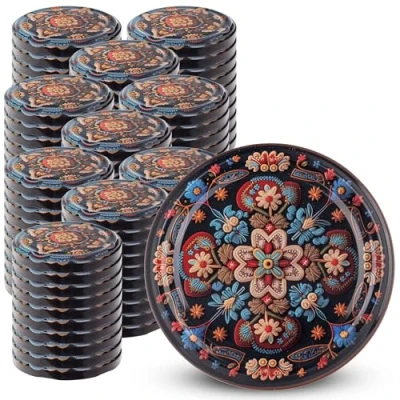 Afbeelding van KADAX Schroefdeksel met diameter van 82 mm, metalen twist off deksel, reservedeksel voor inmaakpotten en weckpotten, deksel 6 inkepingen (symmetrisch, 100 stuks)