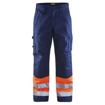 Afbeelding van Blaklader Werkbroek High Vis 1564 1811 Marineblauw/Oranje D124