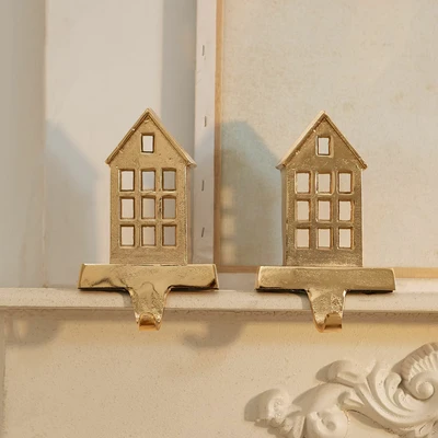 Afbeelding van LOBERON Haak set van 2 Xanique goudkleurig