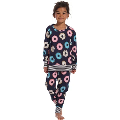 Afbeelding van Meisjes pyjama Donuts Rebelle Blauw Maat 116