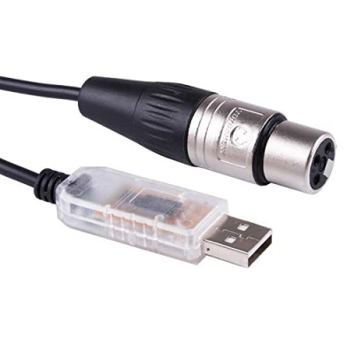 Afbeelding van Suamdoen USB naar DMX512 3PIN XLR Interface Adapter Computer PC Podium Light Controller Dimmer DMX RS485 Seriële Converter Kabel (Lengte: 3 m)