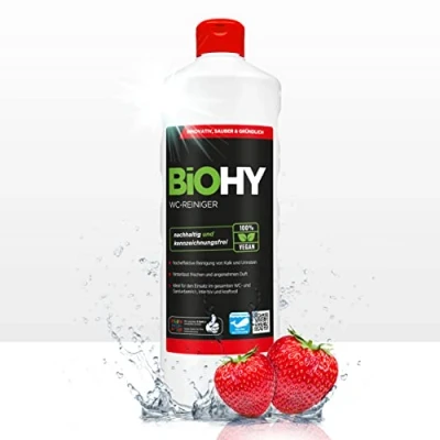 Afbeelding van BiOHY WC Reiniger (1 Liter Fles) EXTRA STRONG Profi bio concentraat Viskeuze reinigingsgel Ideaal tegen urinesteen (WC Reiniger)