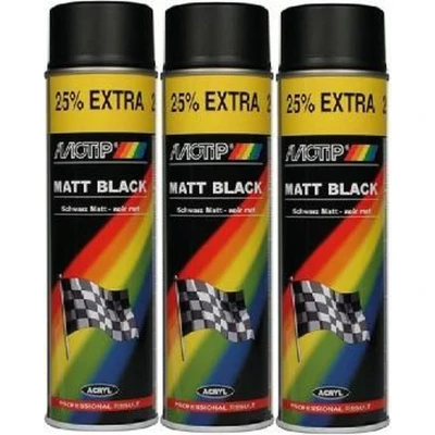 Afbeelding van 3x Motip Lak Mat Zwart 500ml kopen? Nu in de aanbieding bij Voordelig Inslaan!