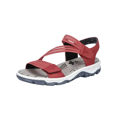 Afbeelding van Rieker Dames riempjessandalen 68871, vrouwen, Rood 33, 41 EU Smal