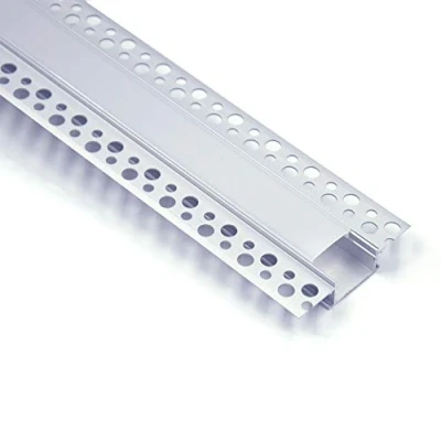 Afbeelding van Efishine Set van 6 led gipsplaatprofielen, 1 m, profiel, aluminium profiel voor ledstrips muren en plafonds, kanaal met clip in diffuser bredere strips zoals Philips Hue