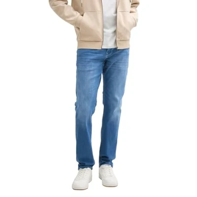 Afbeelding van TOM Tailor denim Aedan Straight leg jeans, Heren, Maat: 32x32, Bright blue