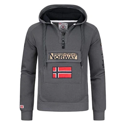 Afbeelding van Geographical Norway Sweatshirt voor heren van GYMCLASS, Donkergrijs, M