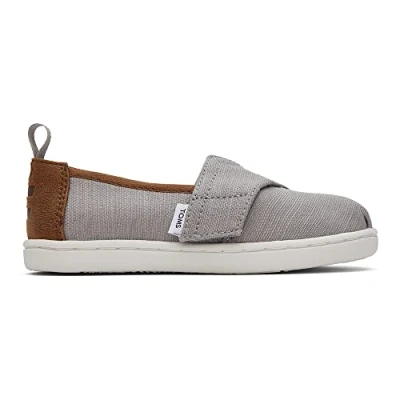 Afbeelding van TOMS Tiny Alpargata Mocassin voor kinderen, uniseks, plat, Luid grijs, 24.5 EU