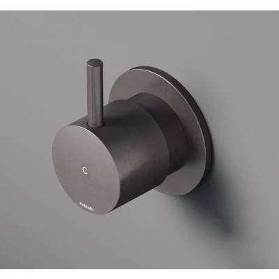 Afbeelding van HotBath Cobber Afbouwdeel Inbouw stopkraan knop met C Geborsteld Koper PVD CB010CEXTBCP