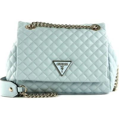 Afbeelding van GUESS Schoudertas Rainee Quilt Convertible Xbody Flap Bag Sky Blue Lichtblauw