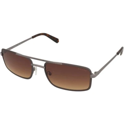 Afbeelding van Guess Uomo GU00168 09F Occhiali da sole Metallo Antracite Marrone Squadrata Normale