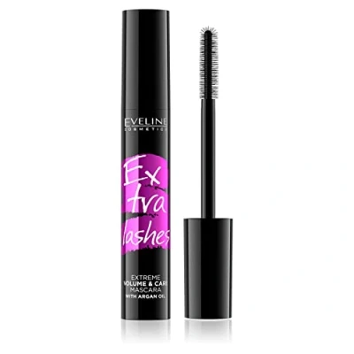 Afbeelding van Eveline Cosmetics Extra Lashes Volume &amp; Care Mascara, extreem verdichtend en verzorgend, 12 ml, zwart