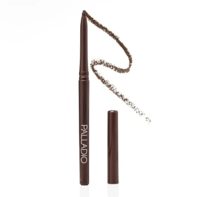 Afbeelding van Palladio Uitschuifbare Waterdichte Eyeliner, Rijk Gepigmenteerde Kleur en Crèmige, Makkelijk te Gebruiken Draaibare Pencil Vlekbestendige Langdurige Applicatie, Draagbaar gedurende de hele dag, Geen puntenslijper nodig, Black Brown