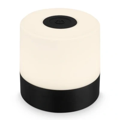 Afbeelding van BRILONER Mini led tafellamp draadloos, dimbare bedlamp, aanraakscherm, bureaulamp, leeslamp, voor binnen en buiten, USB C, campinglamp, warm wit licht, 7 x cm, zwart