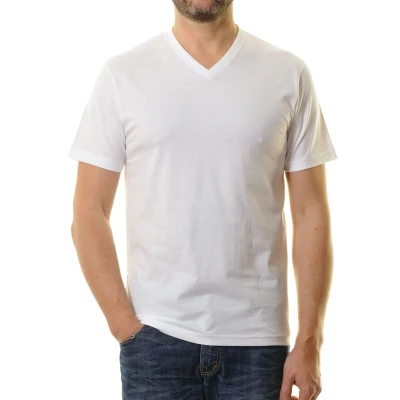 Afbeelding van Ragman t shirt effen katoen wit 2 pack