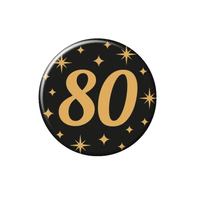 Afbeelding van Paperdreams Button Classy Party 80 jaar