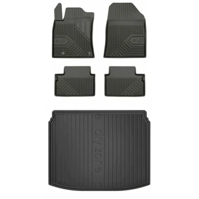 Afbeelding van MOTOS Set rubberen vloermatten en koffermatten voor Kia XCeed vanaf 2019 Verbeter uw reiscomfort met anti slip mat auto 3D all weather auto, bescherming tegen vuil