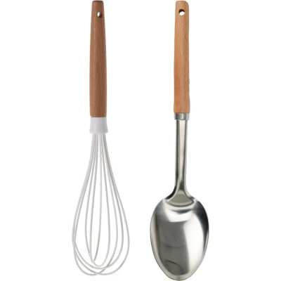 Afbeelding van Excellent Houseware 2 delige keukengerei set garde van 30 cm/opscheplepel 32 cm Keuken gardes