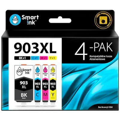 Afbeelding van Smart Ink Compatibele printercartridges als vervanging voor HP 903 XL 903XL 4 Multipack (zwart &amp; blauw rood geel) met Advanced Chip Technology Compatibel Officejet 6950 Pro 6960 6970