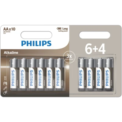 Afbeelding van Philips AA alkaline batterij 1,5v 10 stuks