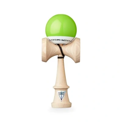 Afbeelding van Originele KROM Kendama van hout voor beginners en gevorderden, pop lol lindegroen, behendigheidsspel buiten binnen, houten speelgoed met koord bal