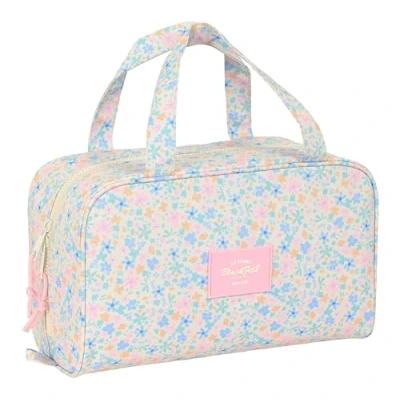 Afbeelding van Toilettas voor op School BlackFit8 Blossom Multicolour 31 x 14 19 cm