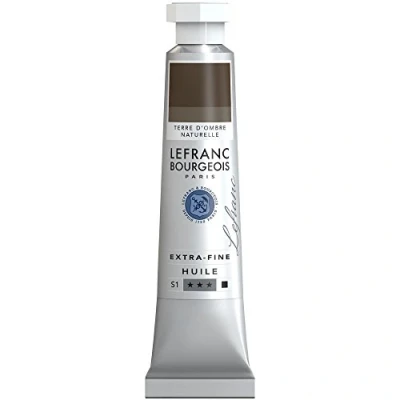 Afbeelding van Lefranc Bourgeois 405016 Extra fijne olieverf met hoogwaardige kunstenaarspigmenten, lichtecht, verouderingsbestendig 20ml Tube, Raw Umber