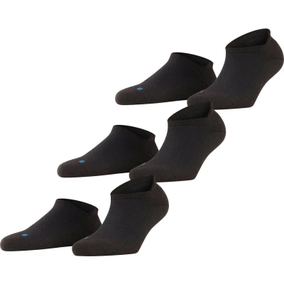 Afbeelding van Falke COOL KICK 3PACK Sneaker Socks Unisex Anatomical Plush SOLE Enkelsokken black, Maat: 37 38, Black