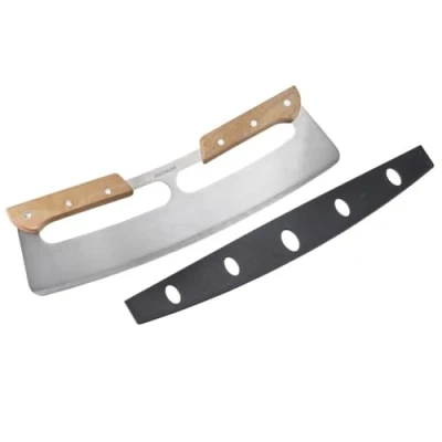 Afbeelding van pizza Pro Wiegmes pizzasnijder, ideaal voor kleine hoeveelheden uit Flammkuchen roestvrij staal, hout (rubberboom), PP, ST