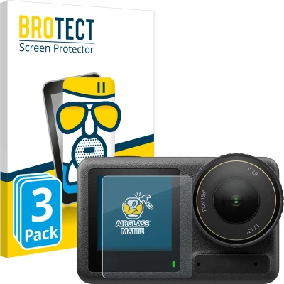 Afbeelding van BROTECT Antireflecterende Glas Screen Protector Mat voor DJI Osmo Action 4 (Display voor) (3 Stuks) Schermbeschermer [Folie niet Gehard Glas]
