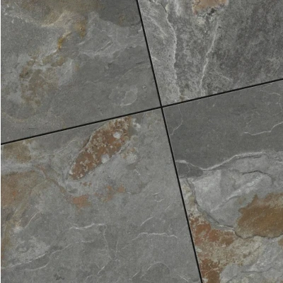 Afbeelding van Redsun Keramische tegel &quot;TRE&quot; 40x80x3 Cm Varese Antracite met unieke kleurnuances