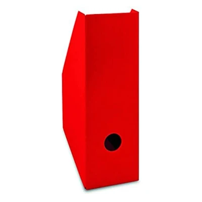 Afbeelding van Landré Tijdschriftencassette A4, van stevig karton 10,5 cm breed, rood, 40 stuks