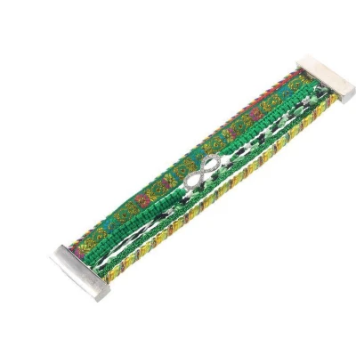 Afbeelding van Behave Groene armband met verschillende bandjes inifity teken