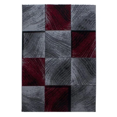 Afbeelding van Vloerkleed Grijs / Rood Laagpolig 160x230 cm