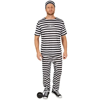 Afbeelding van dressforfun Gevangene M verkleedkleding kostuum halloween verkleden feestkleding carnavalskleding carnaval feestkledij partykleding 301460