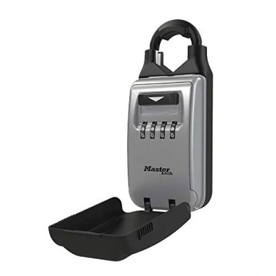 Afbeelding van Master Lock 5420EC Stel uw eigen Combinatie Draagbare Box met Verstelbare Shackle, Zwart, 6 Key Capaciteit