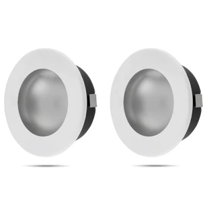 Afbeelding van ADAKAT Set van 2, volledig metalen inbouwspots G4 12V, glazen afdekking, inbouw 60 mm