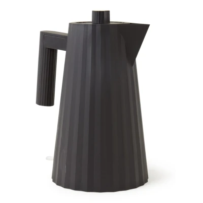 Afbeelding van Alessi Waterkoker Plissé droogkookbeveiliging zwart Michele de Lucchi 1.7 liter MDL06 B