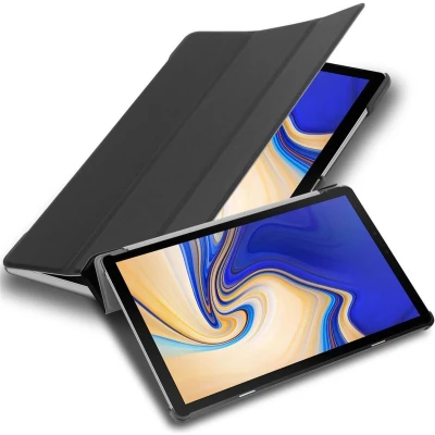 Afbeelding van Cadorabo Tablet Hoesje geschikt voor Samsung Galaxy Tab S5e (10.5 Zoll) in SATIJN ZWART Ultra dun beschermend geval met automatische Wake Up en Stand functie Book Case Cover Etui