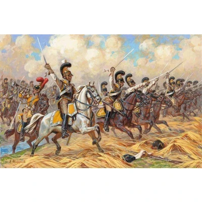 Afbeelding van 1:72 Zvezda 8035 Saxon Cuirassiers Napoleonic Wars 1810 1814 Plastic Modelbouwpakket