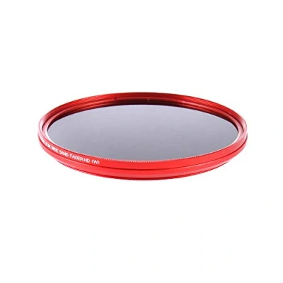 Afbeelding van FOTGA Ultradunne lens, ND filter, verstelbaar, neutrale dichtheid, variabel, ND2 tot ND400, rood (55 mm)